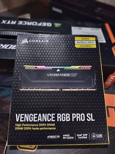 CORSAIR VENGEANCE RGB PRO SL 32GB (2x16GB) DDR4 DRAM 3600MHz 0