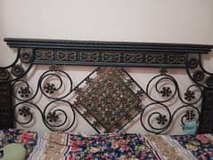 iron bed with mattress 0
