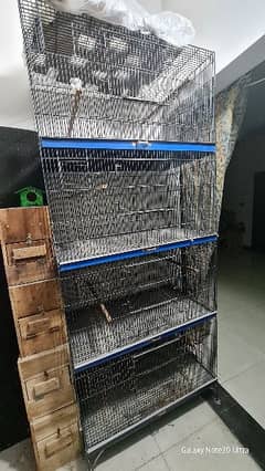 3 ft by 1.5 by 1.8 4 portion non angle fixed cage