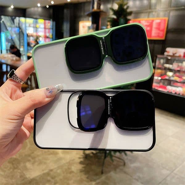 2024 High Quality Metal stand Sunglasses Phone Case For iPhone 2