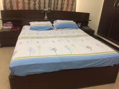 King Size Bed with mattress and Side table
