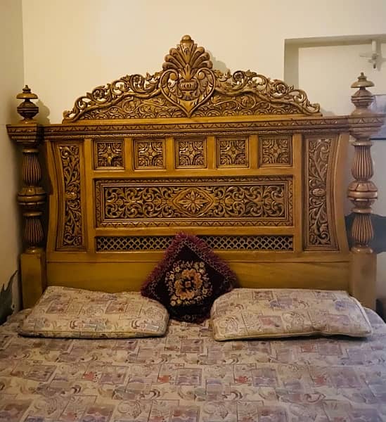 Pure wooden hand made Bed set 5