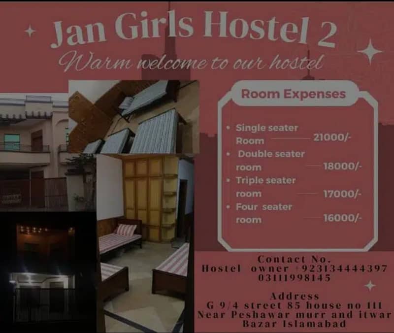 Girls Hostel Rooms for Rent, Students, Workers, Professionals 6