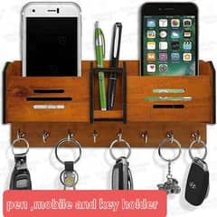 wall mount keys,pen and mobile holder