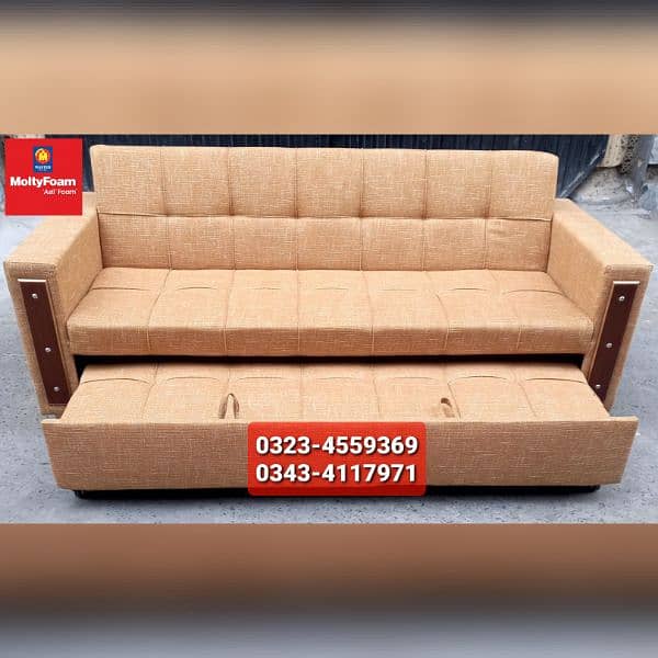 Molty double bed sofa cum bed/dining table/stool/Lshape sofa/chair 2