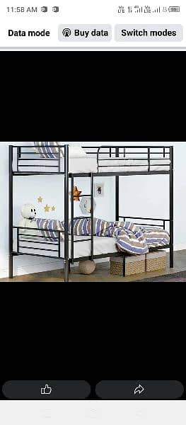 iron bunk bed double portable 2