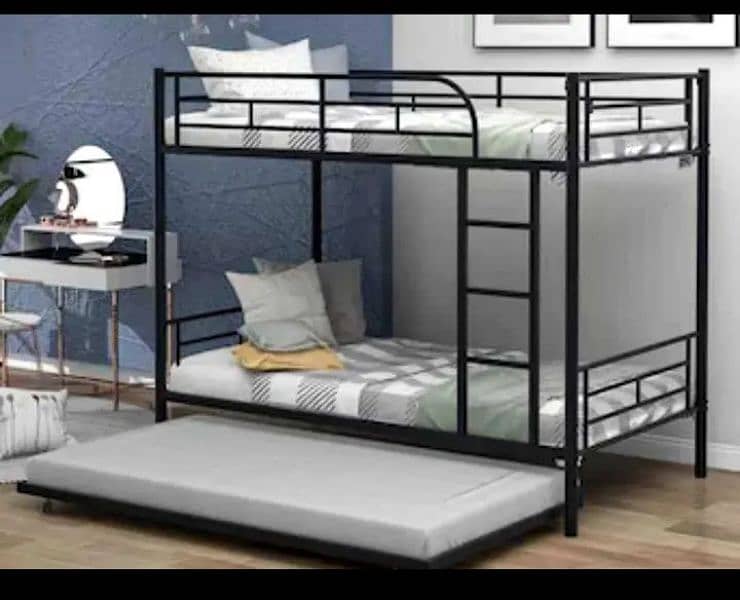 iron bunk bed double portable 5