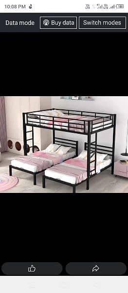 iron bunk bed double portable 7