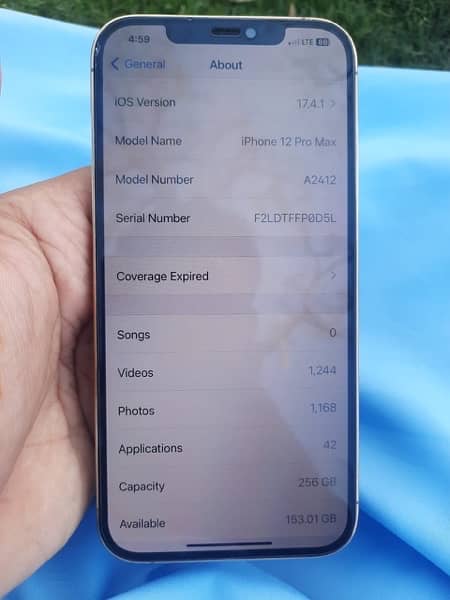 iphone 12pro max pta approved 256gb 2