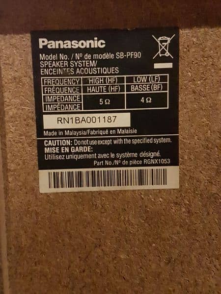 Panasonic SC-AKS50 Orignal Speakers only 1