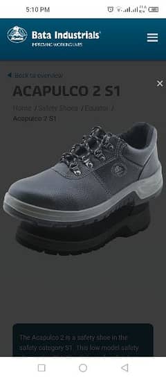 acapulco 2 safety shoes bata size 7