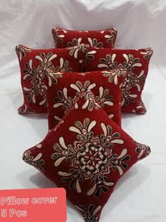 5 Pcs Velvet Embroidered Cushion covers(with delivery in all Pakistan)
