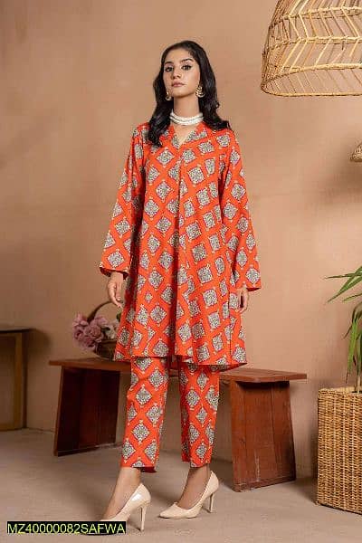 unstitched lawn dress for ladies only 2500 4