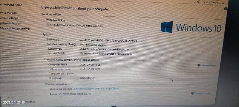 Laptop i3 3rd Gen,4gb RAM,500Gb Hard Disk,17inch Screen with win 10,11 1