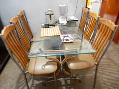 6 chairs Dining table for sale (RS : twenty five thousand)