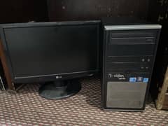 core i 3 tower pc and lcd 19 inch