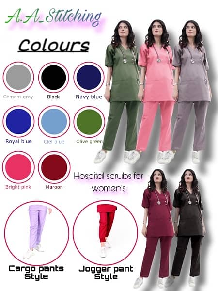 2 pcs/set Hospital scrub suits for Doctor and Nurse for using hospital 1