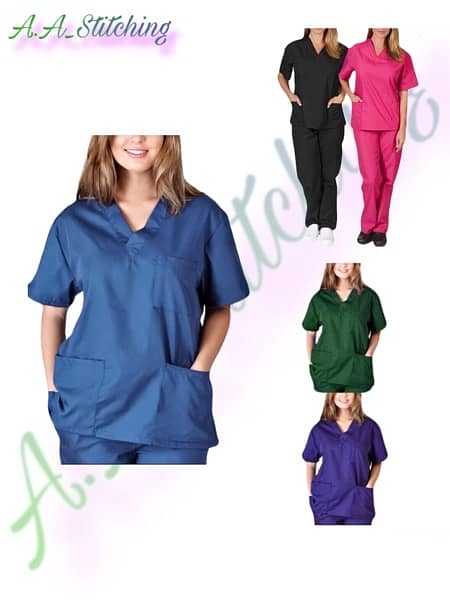 2 pcs/set Hospital scrub suits for Doctor and Nurse for using hospital 2