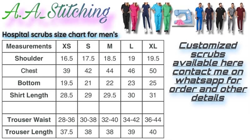 2 pcs/set Hospital scrub suits for Doctor and Nurse for using hospital 3