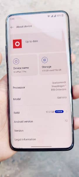 Oneplus 7 Pro 12 256 offical Pta Approved with box 0