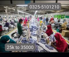 garments packing male female lahore