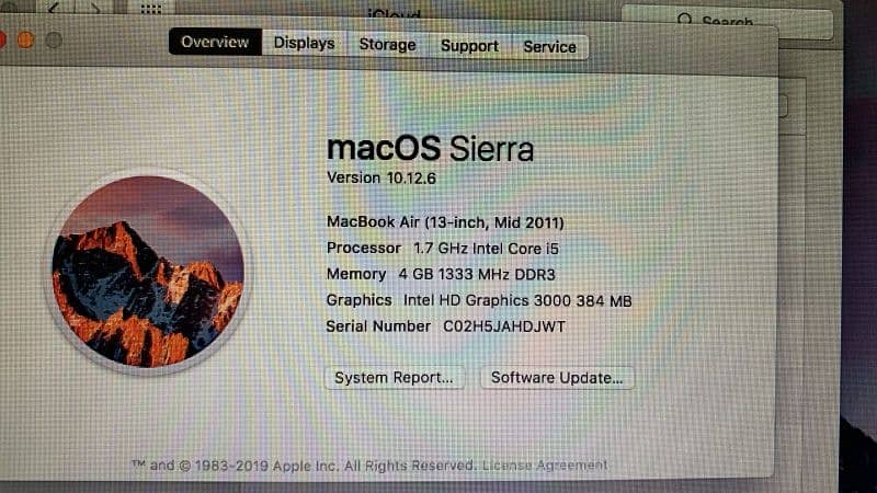 macbook air 2011 1.3 inch 7
