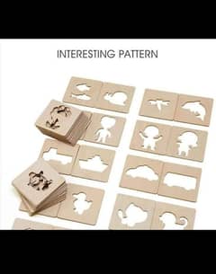 Kids Wooden stencil drawing Puzzle 0