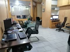 Area 550 Sq. ft Brand New Sami Furnished Office For Rent In Main Boulevard Road Gulberg