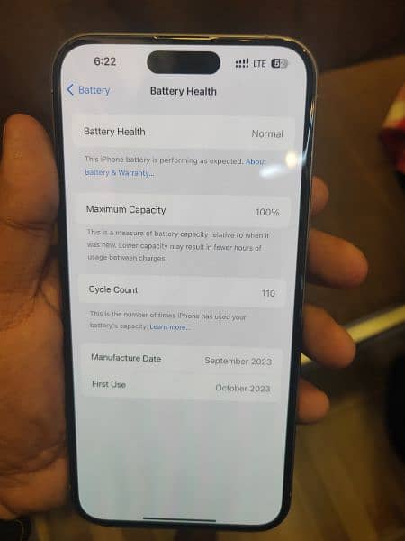 I Phone 15 Pro Max 256 GB Hk PTA Approved 100 Battery Health 5