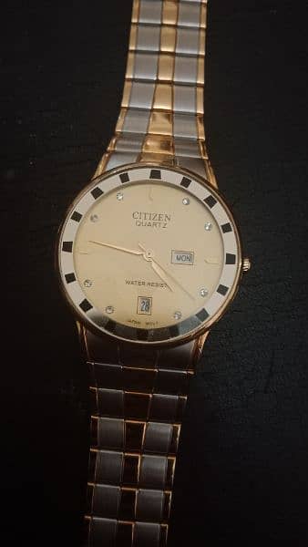 VTG citizens watch mens water resist tow tone day date 8
