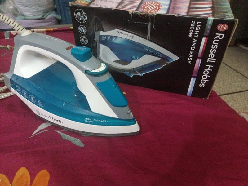 russell hobbs steam iron made uk in mint condition 0