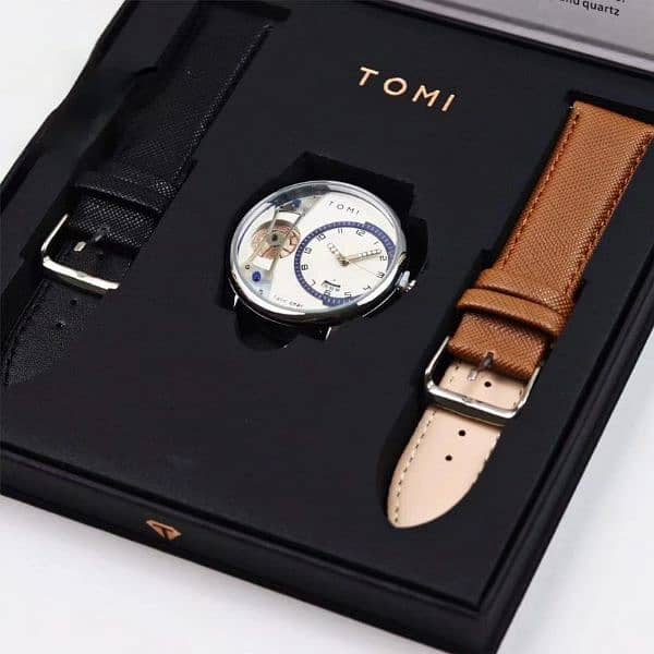 Tomy FaceGear luxury watch with Dual straps+Box. Special Offer 4