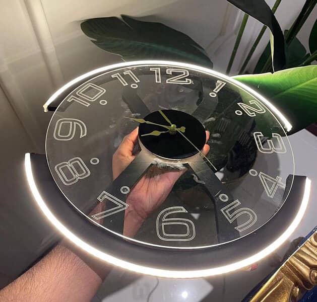 Mordern Style X Neon Ambient Light Clock 03288946069 2