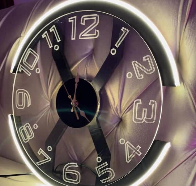 Mordern Style X Neon Ambient Light Clock 03288946069 5