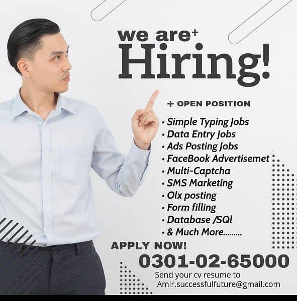 Hiring you and opportunity of Data Entry jobs 0
