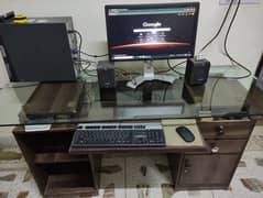 Computer Table with Big Glass Top  ( 0334-3105541 )