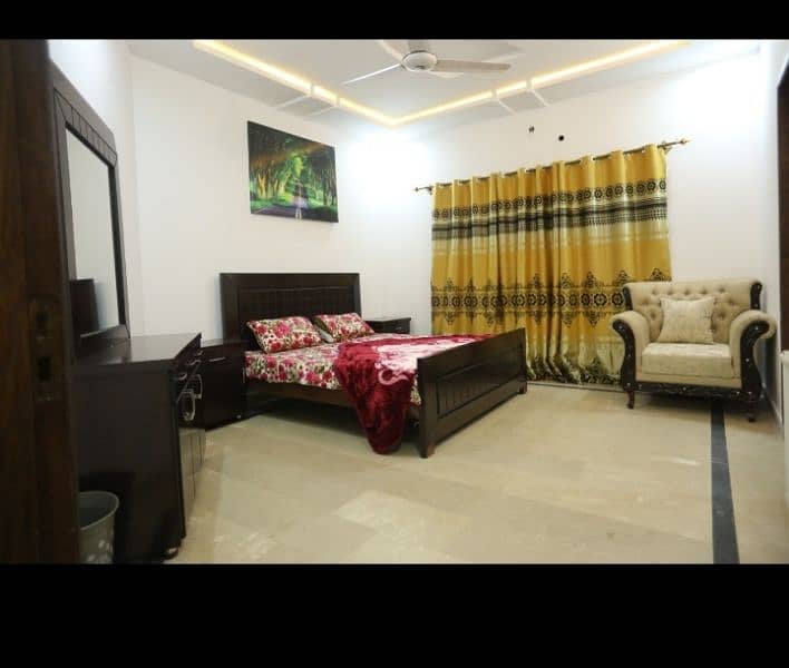 fully furnished ground portion for rent in bahria Town rawalpindi 14