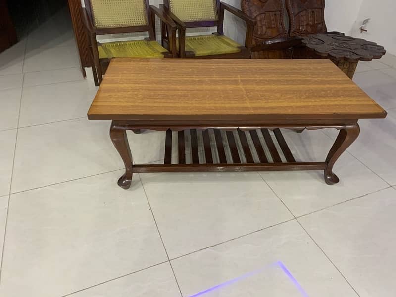 Wooden Chairs and Centre Table for Sale 5