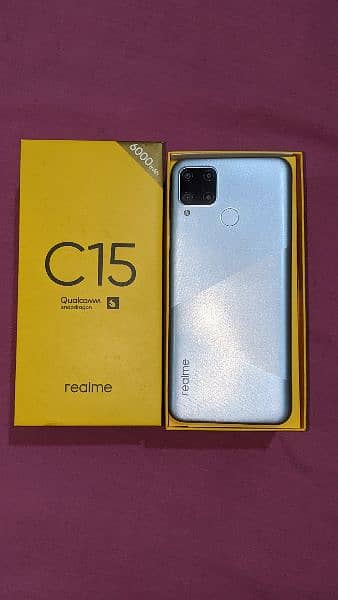 Realme c15 with box 2