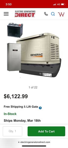 Generac power Generator (imported) 18kVA Excellent condition 2