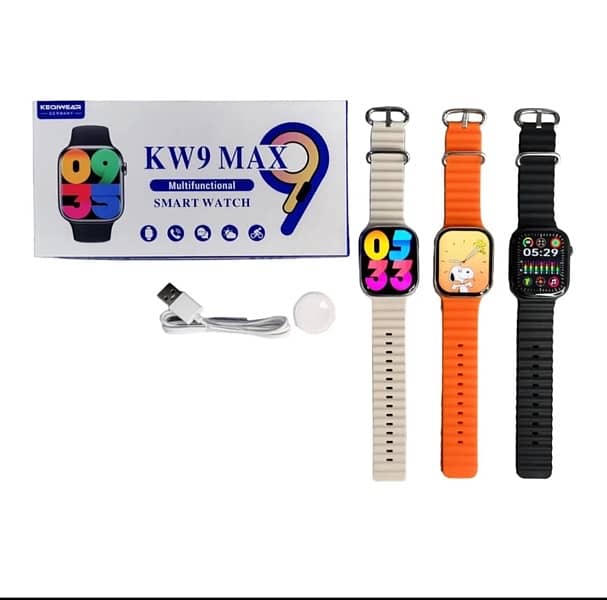 KW9 max multifunctional smart watch 2.12 full hd amoled display 0