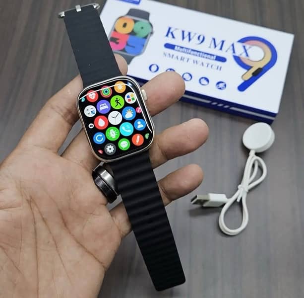 KW9 max multifunctional smart watch 2.12 full hd amoled display 1