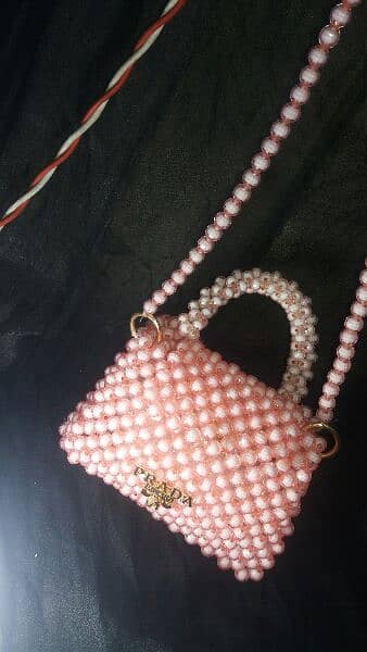 baby pink beaded bag 2