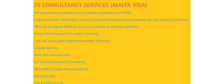 FS CONSULTANCY SERVICES (MALTA VISA) 1