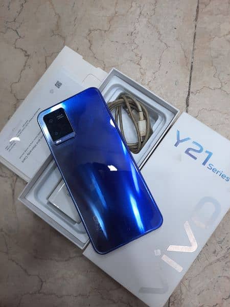 vivo y21 4gb 64gb PTA with complet box and charger 1