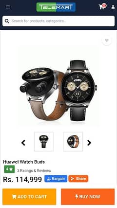 Huawei smartwatch buds 2in1