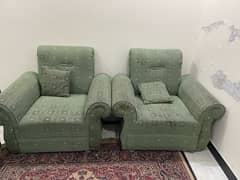5 seater sofa set green