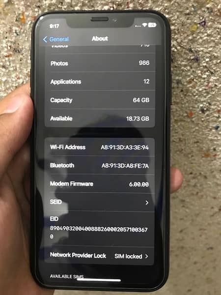 apple iPhone XR black color 64 gb 87 battery with 2 months sim time jv 6