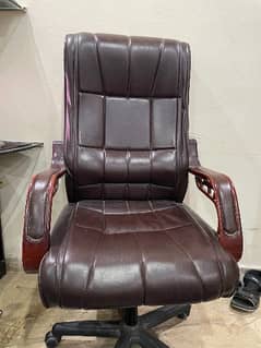 Revolving leather chair