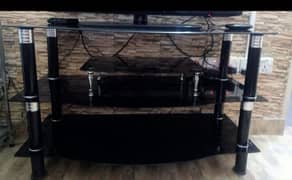 beautiful heavy 3 layers glass console trolly available03335138001